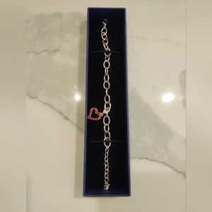 Swarovski Heart Charm Bracelet